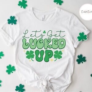 Gildan White and Green Short Sleeve Tee